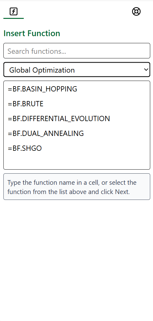 A category is picked
